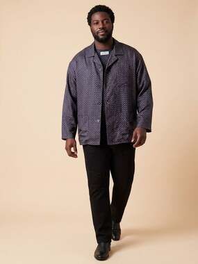 Novila Milano Paris Zurich Long Sleeve Button-Down Paisley Print Pajama Shirt